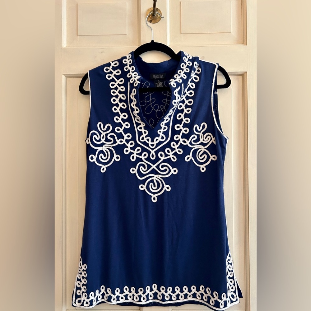 Embroidered Nautical Tank Top